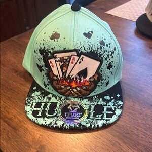 Snapback Hat - Mint and Black